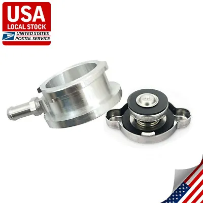 Aluminum Weld-On Radiator Filler Neck 32mm 1.25  ID With 1.1 Radiator Cap • $13.50