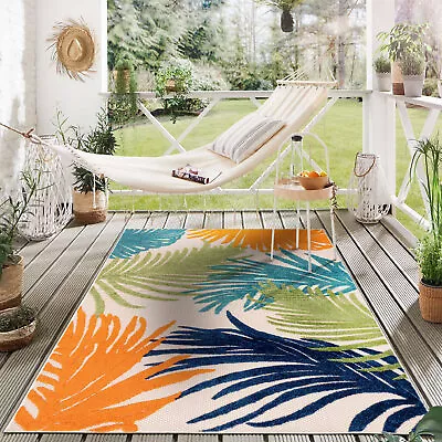 Rugshop Outdoor Rug Tropical Floral Indoor/Outdoor Carpet Patio Rugs Porch Rugs • $195.07