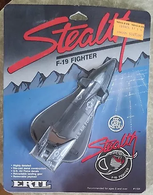 Ertl * Vintage 1987 * Die Cast * F-19 Stealth Fighter * #1164 * New In Package * • $24.99