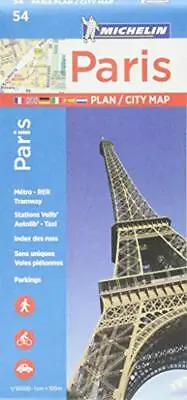 Michelin Paris Street Map + Index Map 54 By Michelin NEW Book FREE & FAST Deli • £7.43