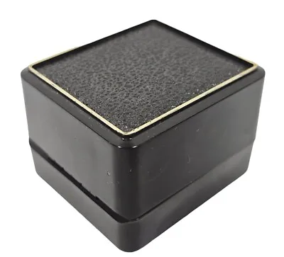 Vintage Bukfor USA Black Plastic Jewelry Ring Box • $14.99