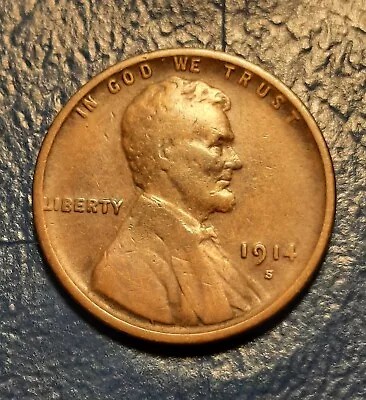 1914 S Lincoln Wheat Cent Penny VF • $38