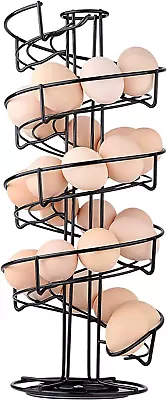 Toplife Spiral Design Metal Egg Skelter Dispenser Rack Storage Display Rack • £32.30