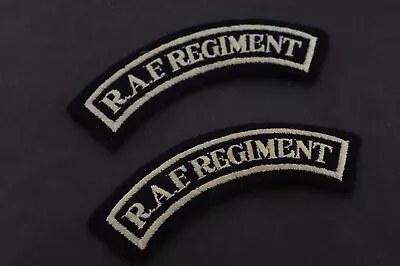 £4.95 • Buy Vintage RAF Regiment Patches, 12cm Long. Pair.