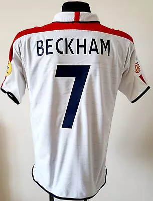 England 2003 - 2004 Home Size Large Football Umbro Shirt #7 Beckham • £56.86