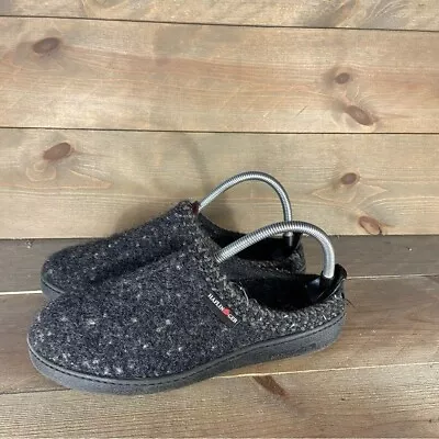 Haflinger AT Womens Size 40 Shoes Black Wool Slip On Comfort Slippers • £38