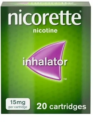 £15.99 • Buy Nicorette Inhalator 15mg 20 Cartridges New - Quit Smoking Therapy