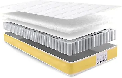 Happy Kids Pocket Spring Mattress For Bunk Beds Cabin Beds Mid Sleepers • £142