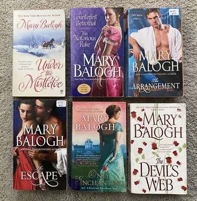 Lot Of 6 Mary Balogh Romance Novel Paperback Very Good Escape Devil's Web • $14.99