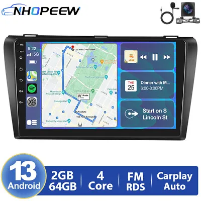 64G Android 13 Carplay Car Stereo Radio GPS NAVI Head Unit For Mazda 3 2006-2012 • $199.99