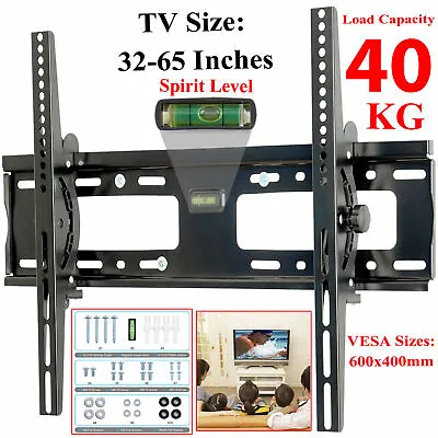 £12.95 • Buy TV Wall Bracket Mount Tilt LCD LED QLED For 32 40 42 49 50 55 60 Up To 65  Inch