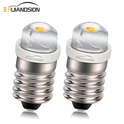 2pcs Warm White E10 LED Bulb DC 12V MES Screw Light For Motor Bike Bicycle Car  • $6.99