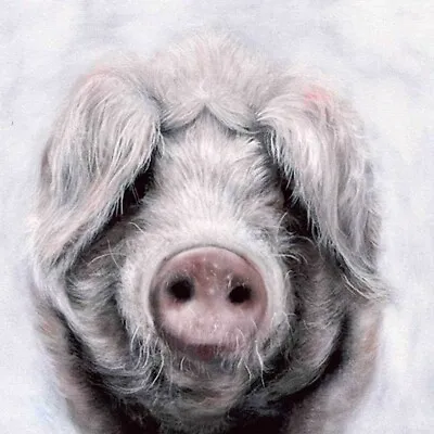 4 X COCKTAIL Napkins/25cm/3Ply/Decoupage/Animals/Pigs/Sow/Boris The Pig • £1.15