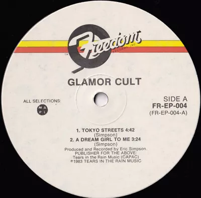 Glamor Cult - Tokyo Streets 1983 12  EP Freedom Records (3) FR-EP-004 Near Mint • $56.70