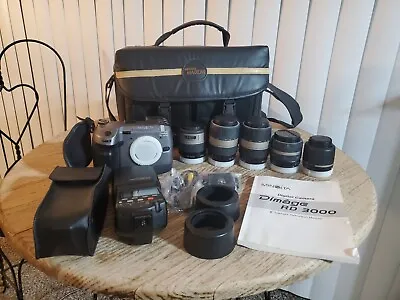 Minolta Dimage RD3000 Digital Bundle W/5 Lenses Program 5600 HS Case • $649.99