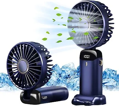 Mini Hand-held Fan USB Rechargeable Fan Portable Folding Desk Fan Cooler Cooling • £9.30