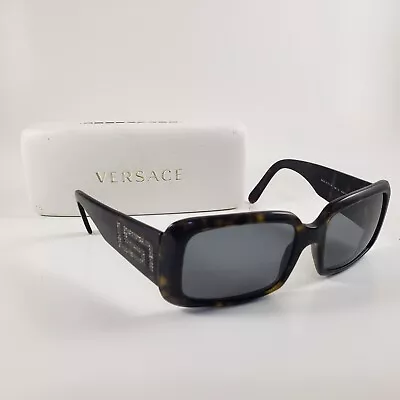 VERSACE Vintage Tortoise Brown Square Sunglasses With Case 4101-B 108/13 • $19.95