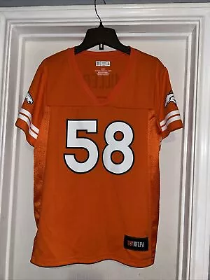 Denver Broncos Football Jersey Women Large Orange #58 Von Miller Polyester • $25