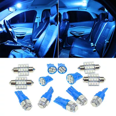 $8.40 • Buy 13x Blue Car Interior LED Lights For Dome License Plate Lamp 12V Accessories Kit