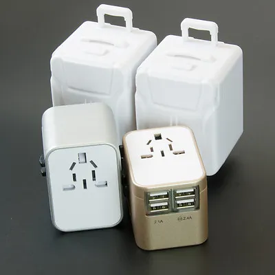 Universal Travel Adapter USB Wall AC Power Plug AU EU USA UK Charger Converter • $21.88