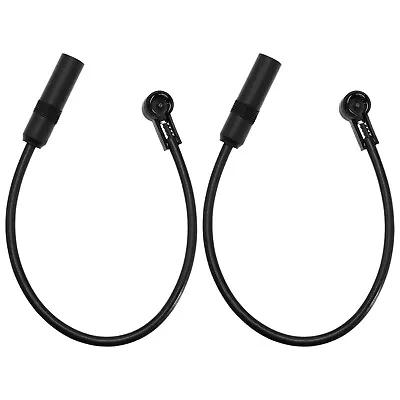 2x Car Radio Antenna Adapter DIN To ISO Aerial Convertor Plug Cables 33cm • £6.96