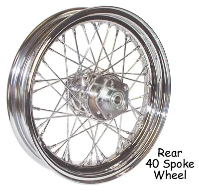 New Chrome 16  X 3  40 Spoke Rear Wheel Rim Harley Softail Dyna Sportster FXR • $199.95