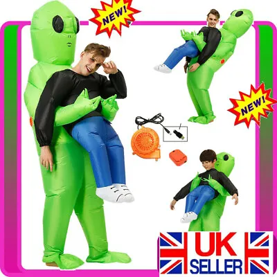 Halloween Inflatable Costume Blow Up Suits Monster Alien Carrying Human Cosplay • £6.22