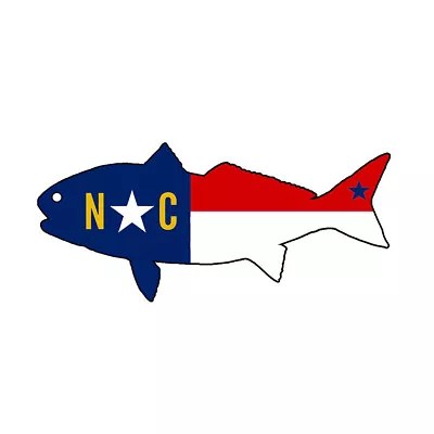 North Carolina Flag Red Drum Printed Vinyl Decal - Car Truck Boat Cooler • $6.95