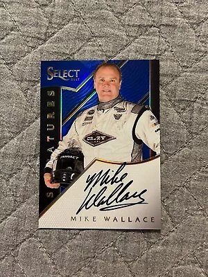 2017 Panini Select Mike Wallace Auto BLUE  /50 NASCAR • $19.99