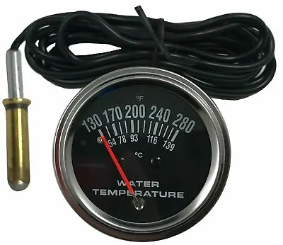 Chrome 2  Inch Mechanical Water Temp Temperature Gauge 130-220 °F • $13