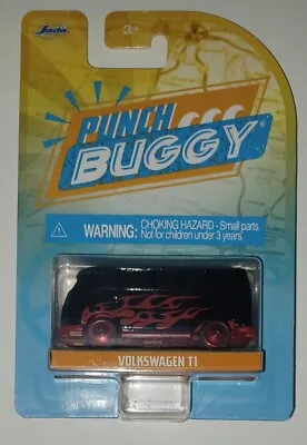 $10 • Buy JADA Punch Buggy Slug Bug VOLKSWAGEN T1 Black And Red Flames With Red Wheels 🔥 