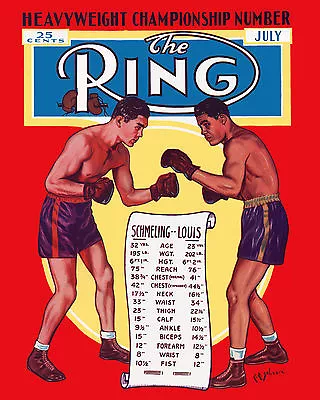 Max Schmeling Vs Joe Louis Ring Magazine Cover 8x10 Color Photo • $6.99