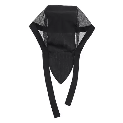  Restaurant Kitchen Hat Cotton Man Black Bandanas For Men Chef Hats Cooking • £7.49