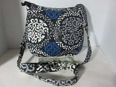 Vera Bradley Canterberry Cobalt 10  X 10  X Flat  Strap Drop 25  Adjustable   • $15