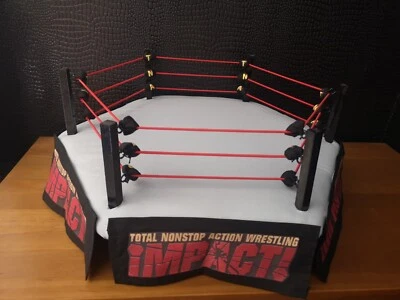 £40 • Buy TNA Impact Wrestling Six 6 Sided Ring Custom Toybiz Scale Also WWE Mattel Elite