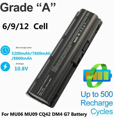 For HP Battery MU06 MU09 593553-001 DM4 G4 G6 HSTNN-LB0W HSTNN-CBOW 6/9/12 Cells • $14.95