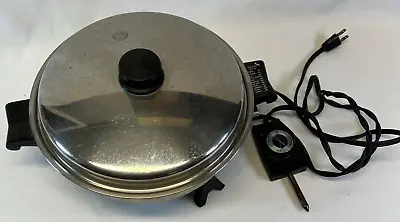 Salad Master Stainless Steel Electric Skillet Vapo Lid 900 W 120 V Ac Only • $68.71