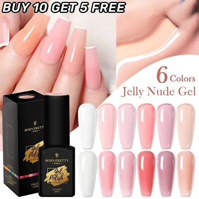 BORN PRETTY 15ML Jelly Pink Nail Art Gel Polish UV LED Soak Off Manicure Gel DIY • $7.47