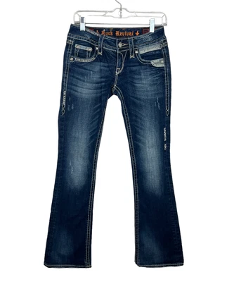 $36.50 • Buy Rock Revival Alanis Boot Distressed Jeans Women’s Sz 26