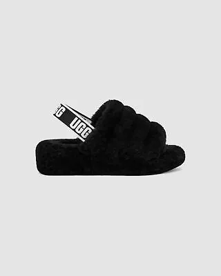 UGG Australia Fluff Yeah Women's Slide Sandal - Black • $44.99