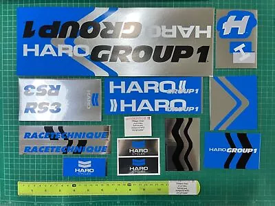 Haro Group 1 Rs3  Bmx Sticker Decals Blue-chrome • $65.40