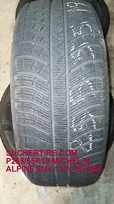 P255/55r19 Michelin Pilot Alpin5 Suv Winter 111v 9/32nd Tread • $150