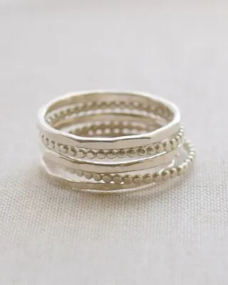 Stacking Ring 925 Sterling Silver Handmade Midi Jewelry Gift For Her AM-124 • $4.50