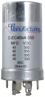 CE Manufacturing Multi Section Mallory FP Can Capacitor 40/40/40/40µf @ 350VDC • $52.39