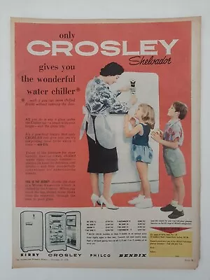 Vintage Australian Advertising 1958 Ad CROSLEY SHELVADOR REFRIGERATOR Fridge Art • $17.95