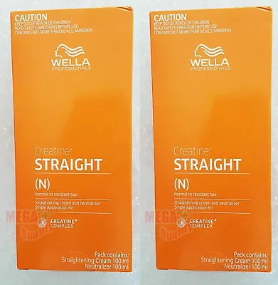 2 X WELLA WELLASTRATE Permanent Hair Straightening Cream Straight System INTENSE • $38.60