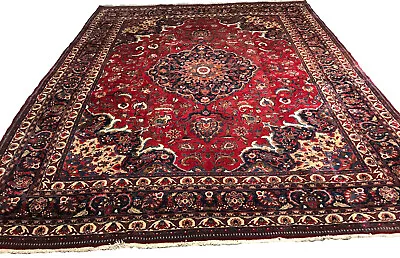 Old Hand Knotted Wool Rug MASHA 1142/65 10'X13'1  • $999