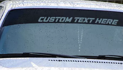 Custom Windscreen Banner Sun Strip Decal Sticker Sun Visor Windshield Advert • $49.99