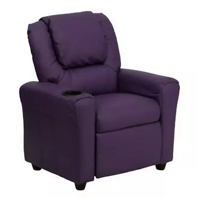 Flash Furniture DG-ULT-KID-PUR-GG Contemporary Purple Vinyl Kids Recliner Wit... • $173.17