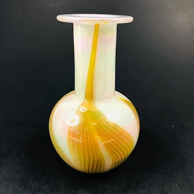 Glass Eye Studio Mt Saint Helens Ash Vase With Pulled Feather Design 1985 • $38.95